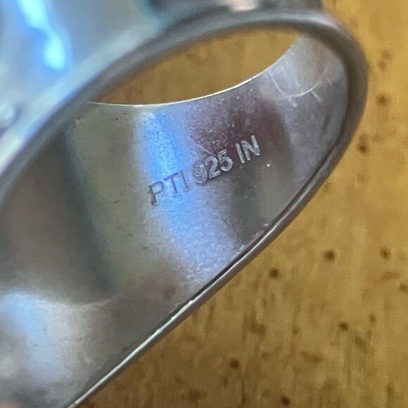 Natural Rainbow Moonstone Sterling Silver Ring Size 6 - Picture 6 of 9